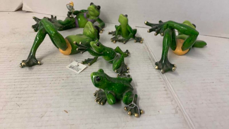 View 3 of SIX CERAMIC FROGS LONGEST 7”