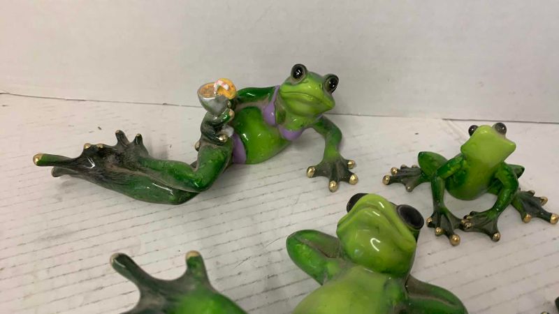 View 2 of SIX CERAMIC FROGS LONGEST 7”