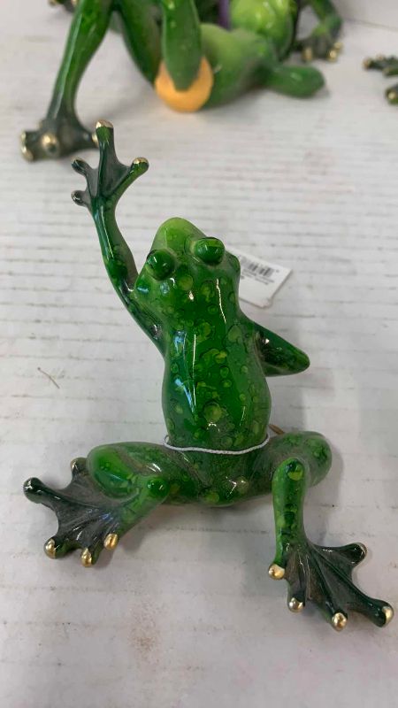 View 5 of SIX CERAMIC FROGS LONGEST 7”