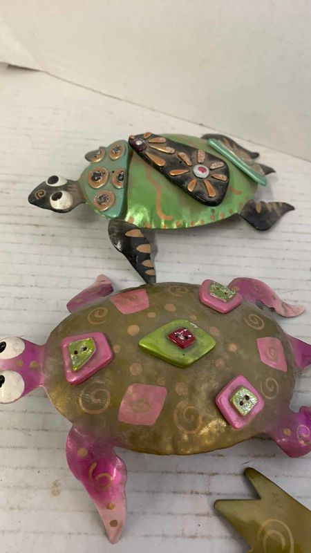 View 3 of FOUR METAL FROGS AND TURTLES LONGEST 6”