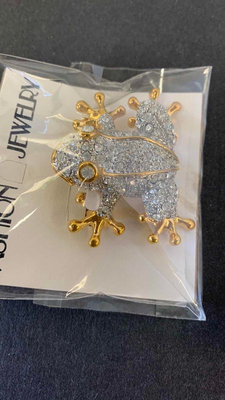 View 3 of TWO FROG RHINESTONE JEWELRY SETS