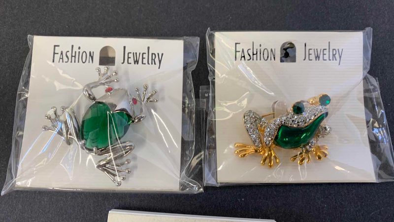 View 3 of THREE PIECES OF FROG JEWELRY