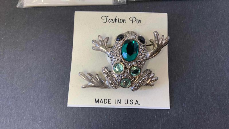 View 2 of THREE PIECES OF FROG JEWELRY