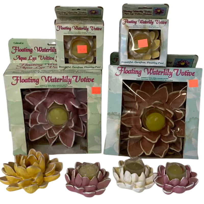View 1 of FLOATING WATERLILY VOTIVE CANDLES