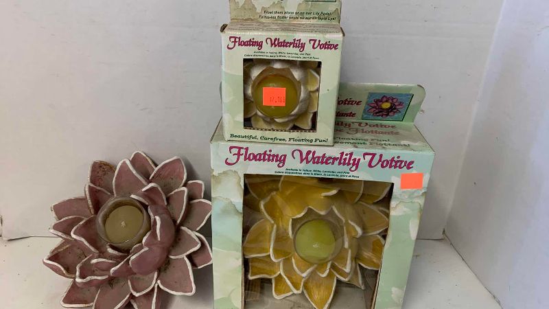 View 2 of FLOATING WATERLILY VOTIVE CANDLES