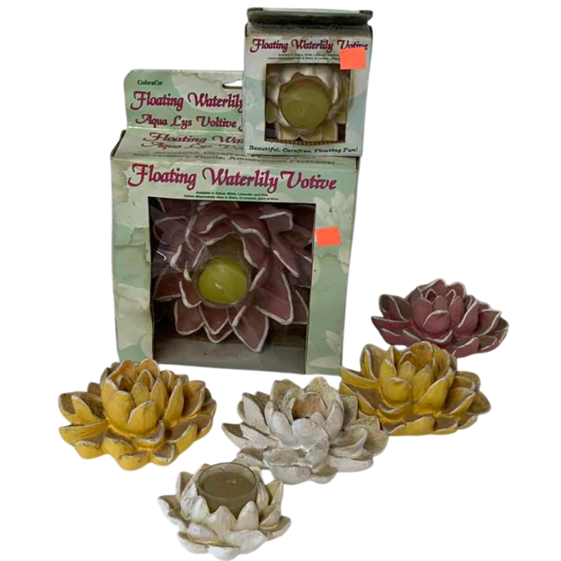 View 1 of FLOATING WATERLILY VOTIVE CANDLES