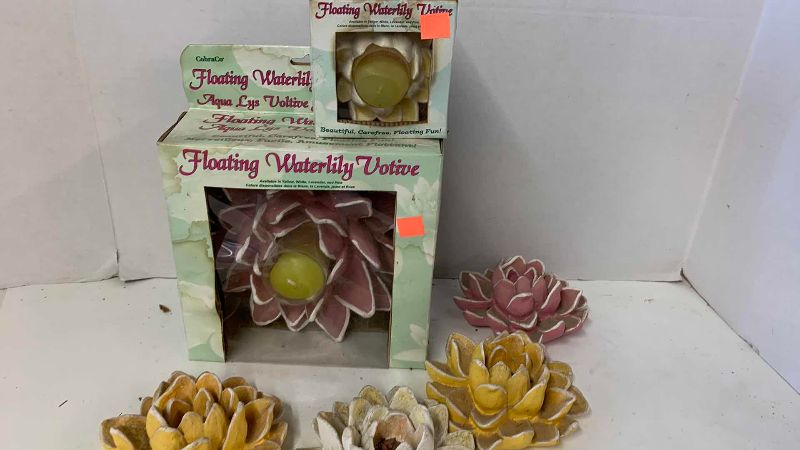 View 2 of FLOATING WATERLILY VOTIVE CANDLES