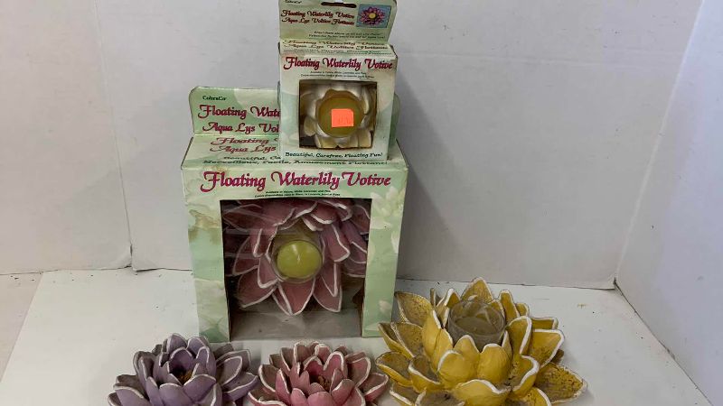 View 2 of FLOATING WATERLILY VOTIVE CANDLES