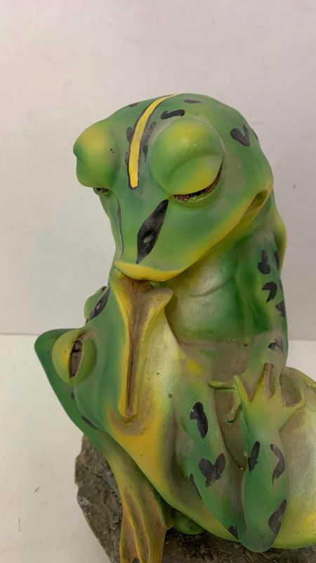 View 2 of KISSING FROGS SCULPTURE 9” TALL