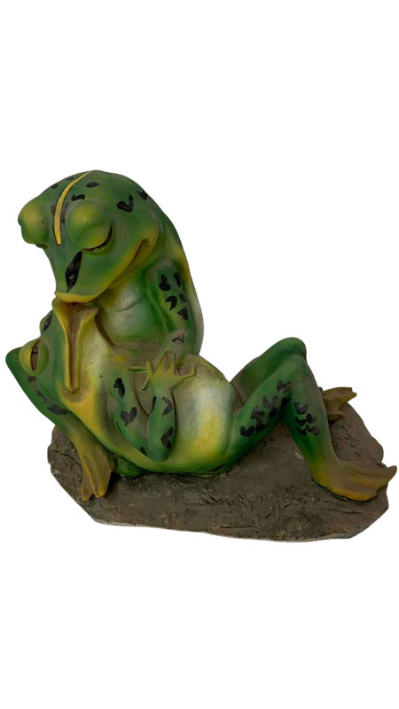 View 1 of KISSING FROGS SCULPTURE 9” TALL