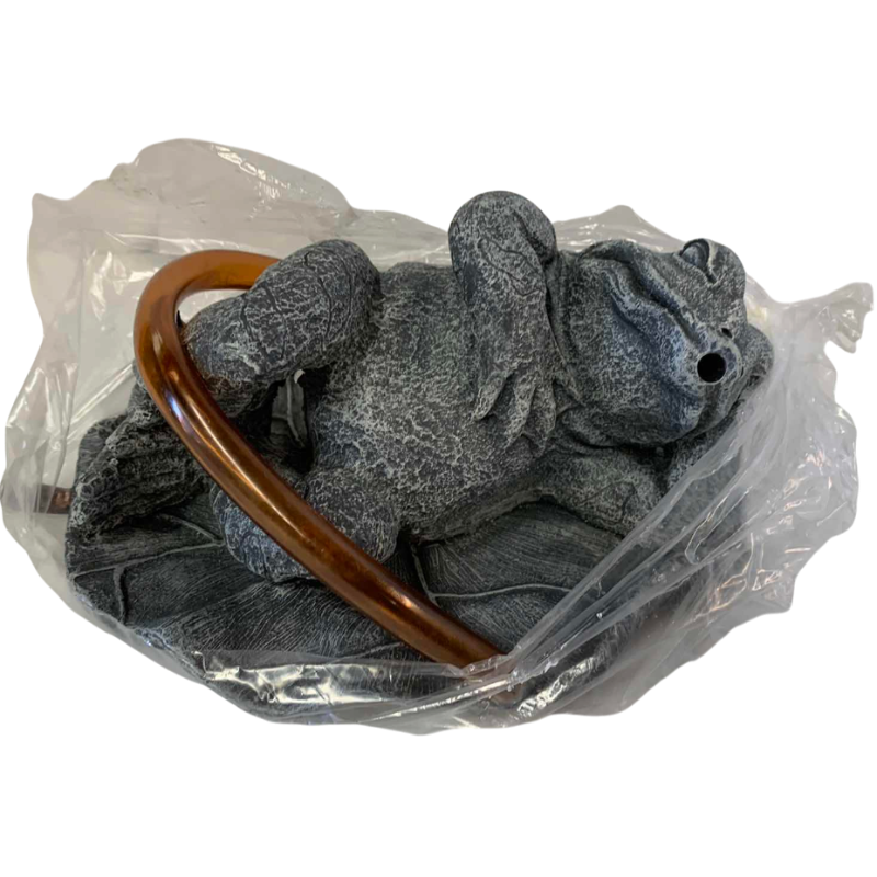 View 1 of LOUNGING RESIN FROG FOUNTAIN 9”
