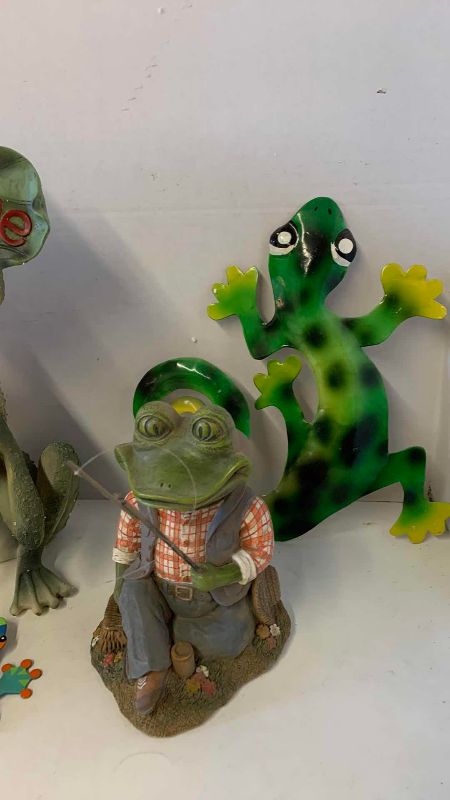 View 3 of FROGS AND GECKO GARDEN DECOR
