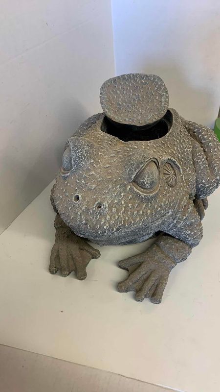 View 3 of RESIN FROG PLANTER 17” X 11”
