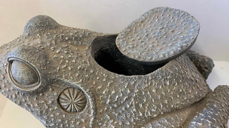 View 2 of RESIN FROG PLANTER 17” X 11”