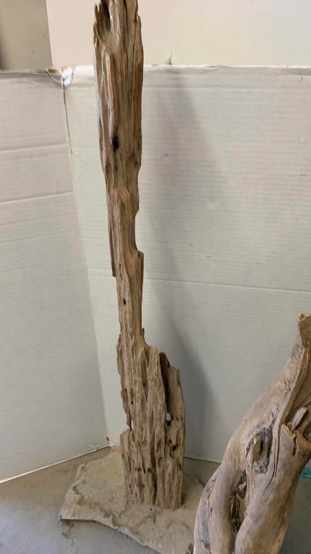 View 2 of THREE PIECES OF MOUNTED DRIFTWOOD TALLEST 41”