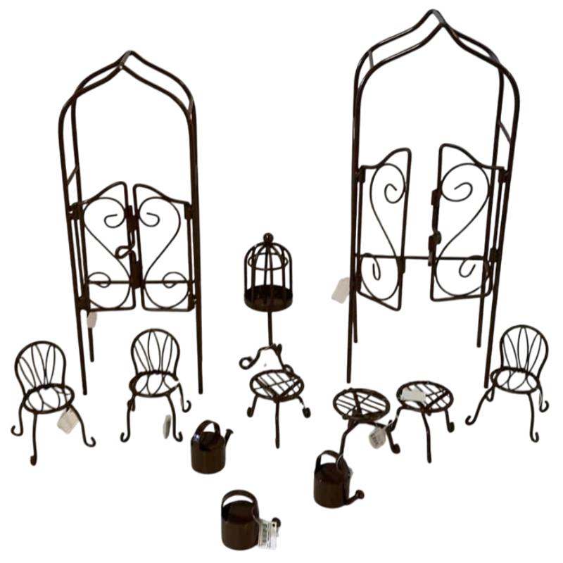 View 1 of METAL MINI HOUSE DECOR TALLEST 12”