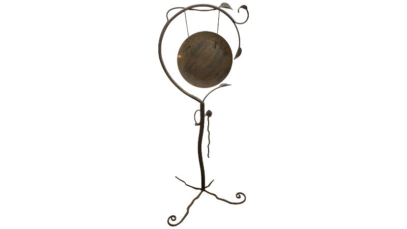 View 1 of METAL GONG WITH BATON ON STAND 64”