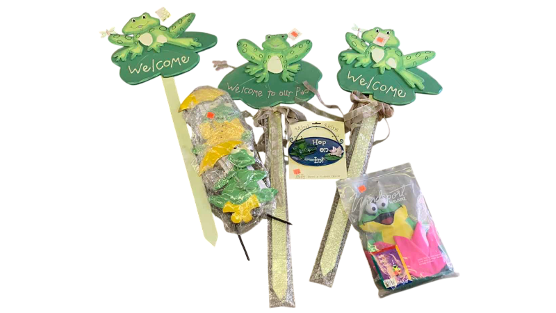 View 1 of FROG WELCOME GARDEN DECOR