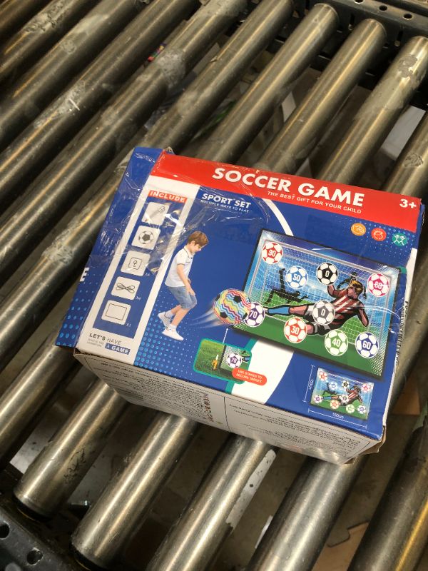 Photo 1 of flybakiz Soccer Ball Game Set for Kids Indoor Outdoor Play Equipment,Foldable Flannel Mat Goals Toy with 2 Velcro Balls, Toddlers Boy 8-12 Years Old Birthday Christmas Party Gift