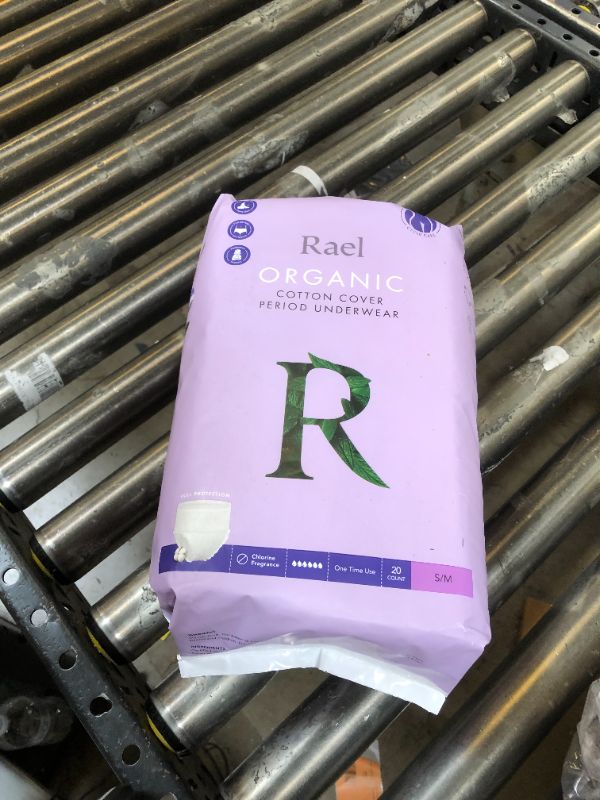 Photo 1 of Rael Disposable Underwear for Women, Organic Cotton Cover - Postpartum Essentials, Leak Locker, Unscented, Maximum Coverage (Size S-M, 20 Count)