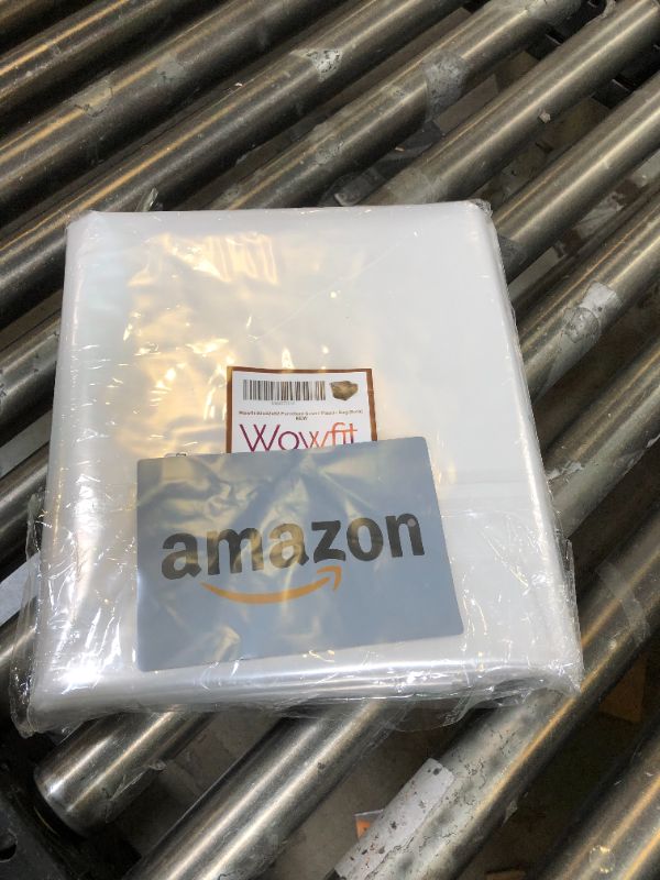 Photo 1 of Wowfit Furniture Cover – Dust-Proof Moving Bag for Sofa, Moving Boxes – Clear & Odorless Plastic Bag for Moving – 4mil Thick Sofa Cover(Not Include Tape) – 92W x 42D x 62/41H Inches