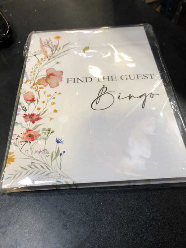 Photo 1 of Qoqxjodd Boho Wildflower Find The Guest Bingo Game, Baby Shower Game, Pack of 30 Game Cards, Gender Neutral Boy or Girl, Fun Baby Game and Activity - FA07