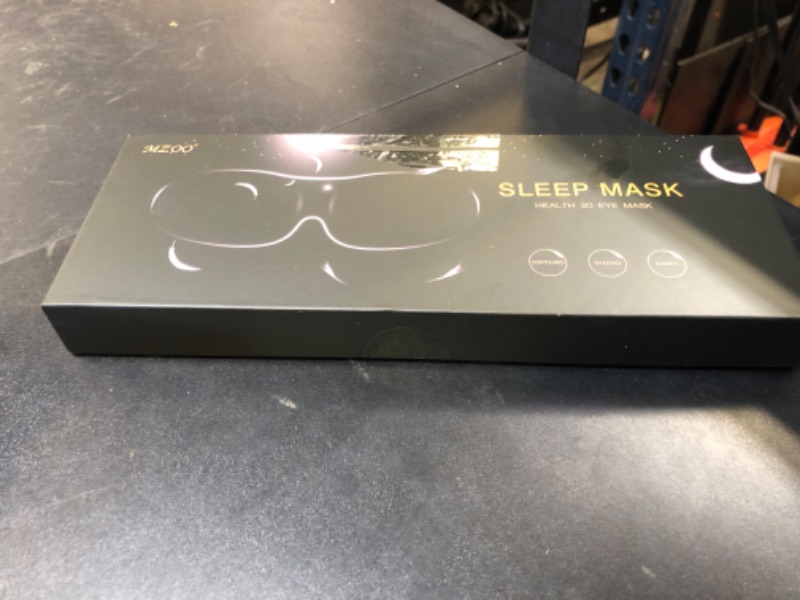 Photo 1 of MZOO Sleep Eye Mask for Side Sleeper Men Women, Zero Eye Pressure 3D Sleeping Mask, Light Blocking Patented Design Night Blindfold, Soft Eye Shade Cover for Travel, Black