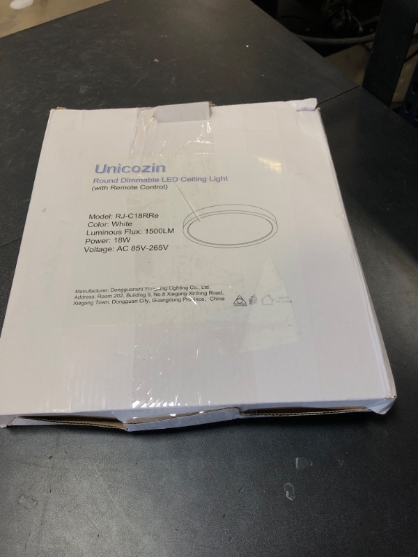 Photo 1 of Unicozin Dimmable Ceiling Light with Remote Control, 8.7Inch 18W 3000K-6000K Color Adjustable, Round LED Flush Mount Ceiling Lamp, White Flat Panel for Dining, Bedroom, Kitchen