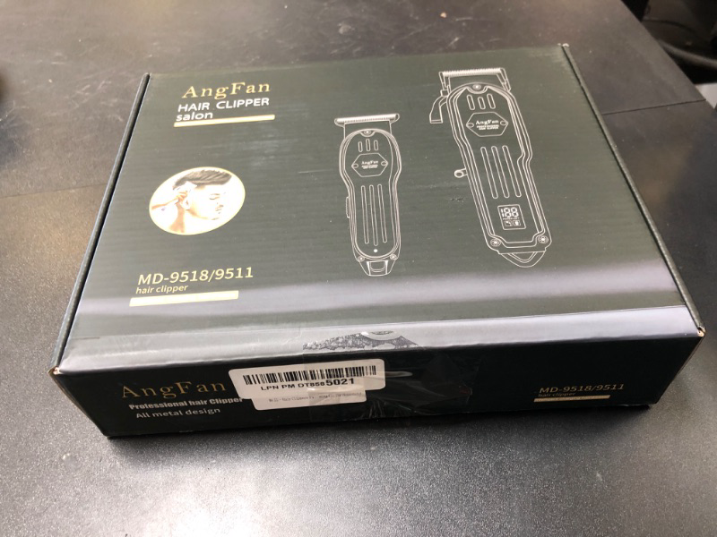 Photo 1 of ANGFAN Professional Hair Clippers for Men - Cordless Clippers & Trimmers Set with LCD Display, 7200RPM High-Speed Motor, 5H Runtime, Wall-Mountable Barber Tools for Home Use & Professional Barbers
