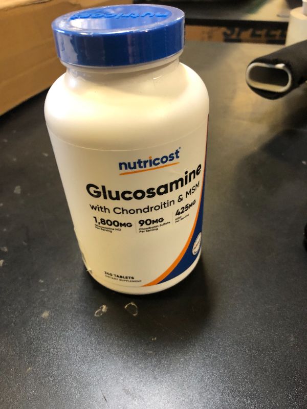 Photo 2 of Nutricost Glucosamine 1800mg with Chondroitin & MSM, 240 Tablets, 120 Servings - Joint Support Formula - Non-GMO, Gluten Free EXP 9/27 DUSTY PKG

