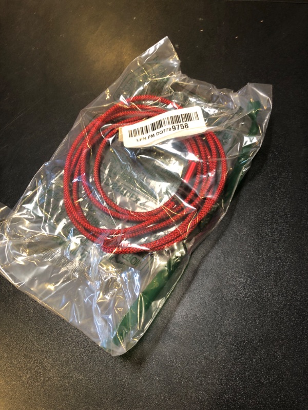 Photo 1 of LISEN iPhone Charger Cable USB A to Lightning Cable,Sturdy Nylon Braided Fast Charging Cord Compatible with iPhone 11/Pro/X/Xs Max/XR/8 Plus /7 Plus/6/ iPad,6.6FT,Red