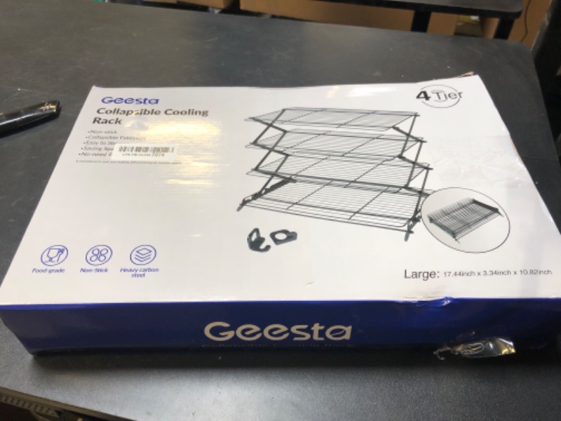 Photo 1 of Geesta 2/3/4-Tier Upgraded Collapsible Cooling Rack with Adjustable 3 Setting Design Stackable Roasting Cooking Drying Wire Cooling Rack for Cookies Baking Gifts for Women