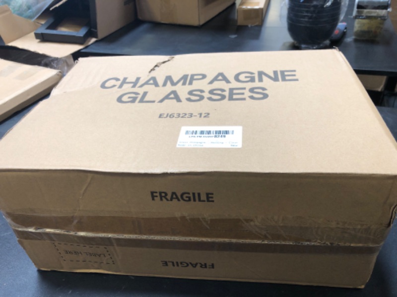 Photo 1 of Glass Champagne Flutes Set of 12, 7.5oz Classic Champagne Glasses, Sparkling Wine Glass, Elegant Flutes for Wine Tasting, Anniversary and Wedding - Clear
