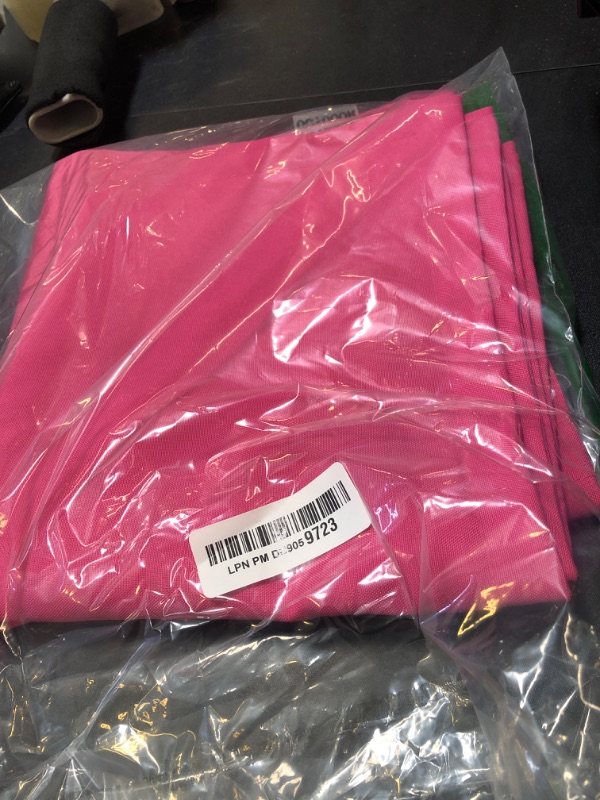 Photo 1 of EMEMA Pack of 2 Hot Pink Outdoor Pillows Waterproof 18x18 Inch Decorative Solid Broadside Square Throw Pillow Covers Outside Pillowcase for Patio Furniture Sunbrella Outdoor Pillows for Balcony Decor