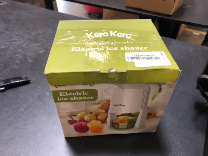 Photo 1 of Kero Kero Snow Cone Machine - Shaved Ice Machine with 2 Ice Molds & Adjustable Blades - Ice Shaver for Fluffy or Crunchy Texture, Shaved Ice for Snow Cones, Slushies, Portable & Easy to Use.White