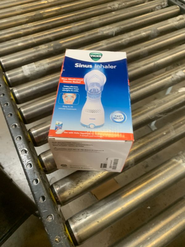 Photo 1 of Vicks Sinus Inhaler - Non-Medicated Steam Relief for Allergies, Congestion, Cough & Colds, Facial Steamer, Soothes Nasal & Throat Passages, Use with VapoPads (1 Included), FSA & HSA Eligible