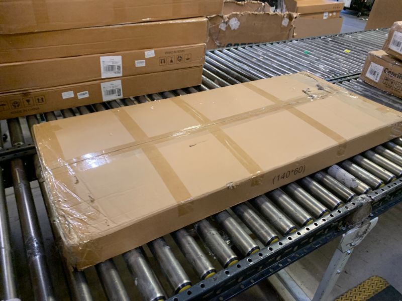 Photo 1 of Syekcl Ergonomic Large Gaming Desk, 55 Inch Computer Desk, K-Shaped Gaming Table, PC Gaming Workstation Home Office Desks, Space-Saving, Easy to Assemble (White, 55 Inch)