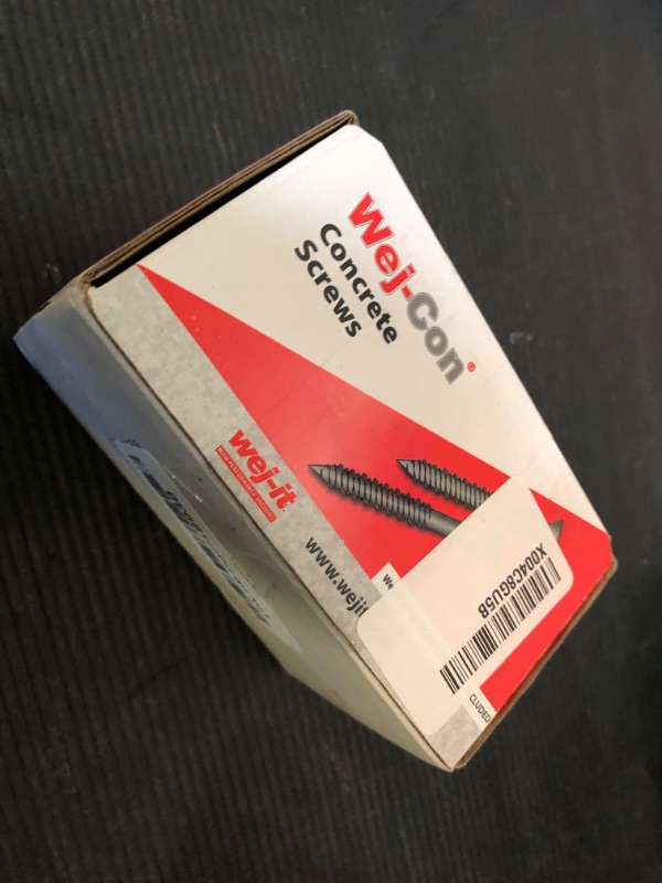 Photo 1 of 1/4" x 1-1/4" Wej-It Slotted Hex Washer Head Wej-Con (Tapcon) Concrete Screw w/Bit - 100/BX