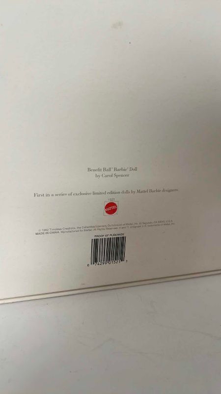 Photo 1 of BENEFITS BALL BARBIE CLASSIQUE COLLECTION SPECIAL EDITION 