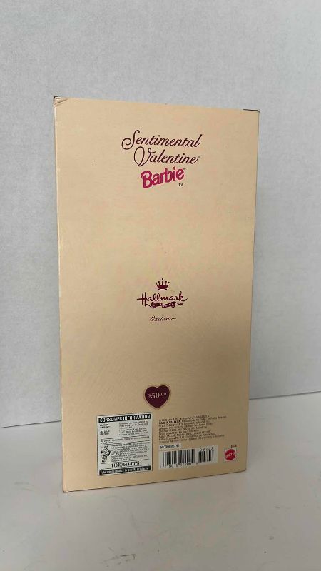 Photo 1 of 1996 SENTIMENTAL VALENTINE BARBIE HALLMARK SPECIAL EDITION 2.5” X 7” H 13.5” NEW IN BOX