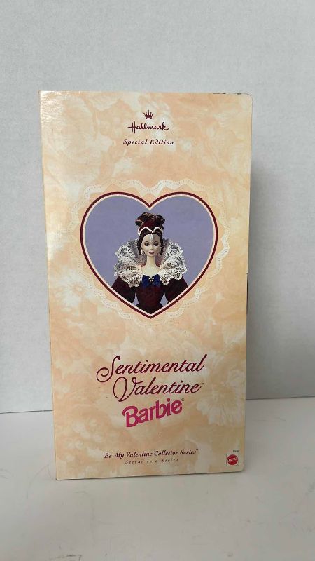 Photo 1 of 1996 SENTIMENTAL VALENTINE BARBIE HALLMARK SPECIAL EDITION 2.5” X 7” H 13.5” NEW IN BOX