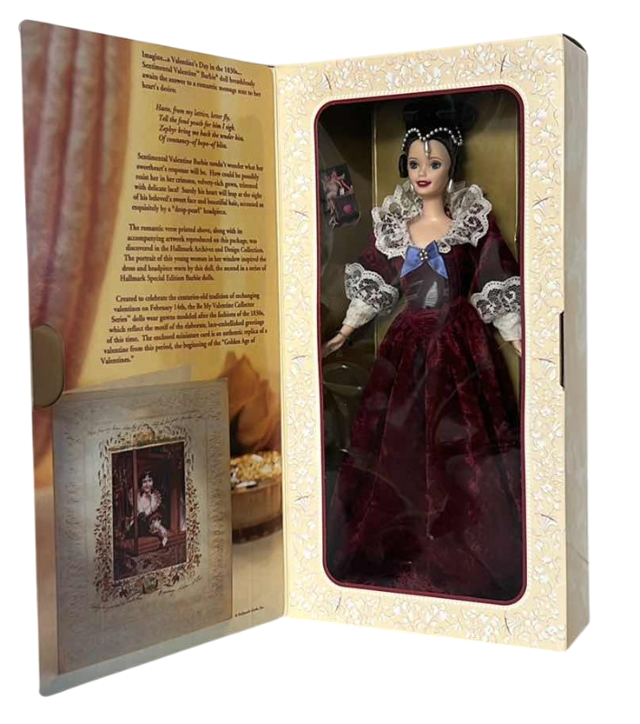 Photo 1 of 1996 SENTIMENTAL VALENTINE BARBIE HALLMARK SPECIAL EDITION 2.5” X 7” H 13.5” NEW IN BOX