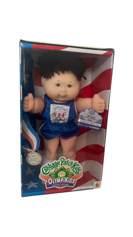 Photo 1 of 1996 CABBAGE PATCH KIDS SPECIAL EDITION OLYMPIKIDS KIRT LOME 9.5” X 5.5” H 16” NEW IN BOX