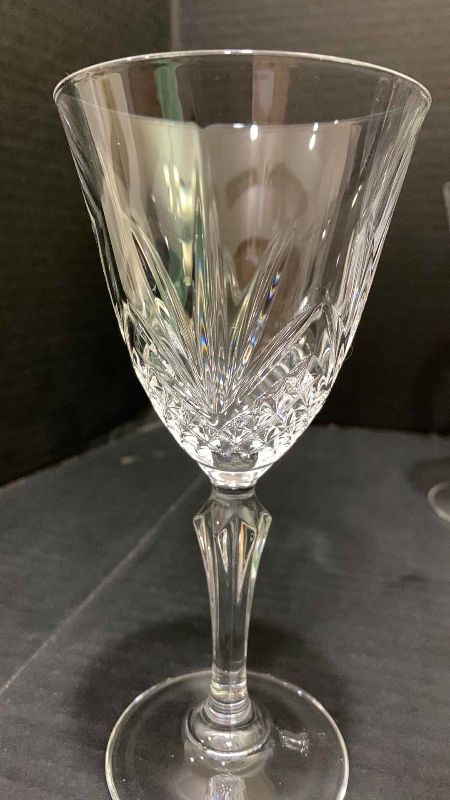 Photo 1 of 6-VINTAGE CRYSTAL PINEAPPLE CUT COCKTAIL GLASSES
