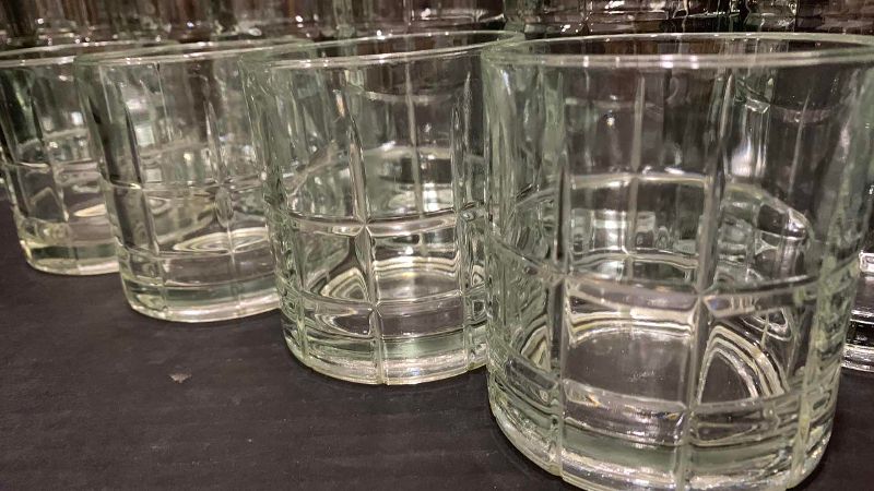 Photo 1 of 12-ANCHOR HOCKING MANCHESTER TARTAN HEAVY DRINKING GLASSES