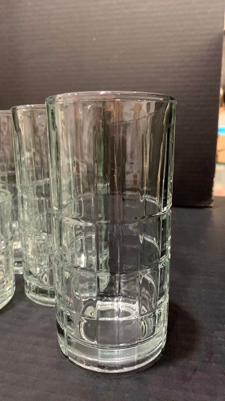 Photo 1 of 12-ANCHOR HOCKING MANCHESTER TARTAN HEAVY DRINKING GLASSES