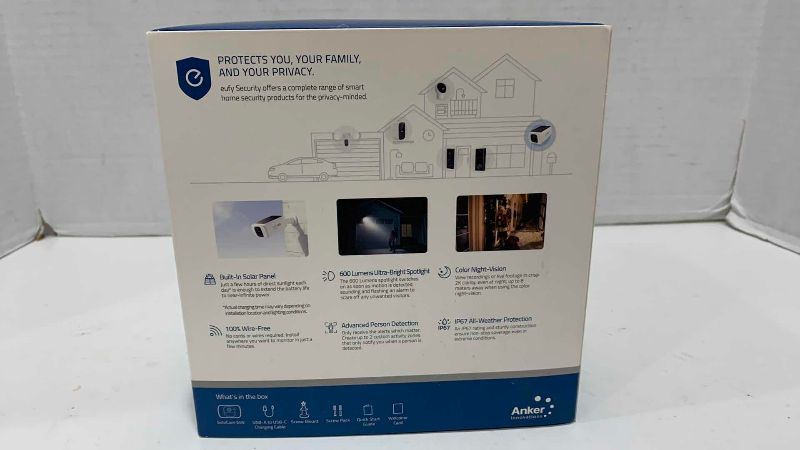 Photo 1 of ANKER EUFY SECURITY SPOTLIGHT CAMERA WITH INTEGRATED SOLAR PANEL
