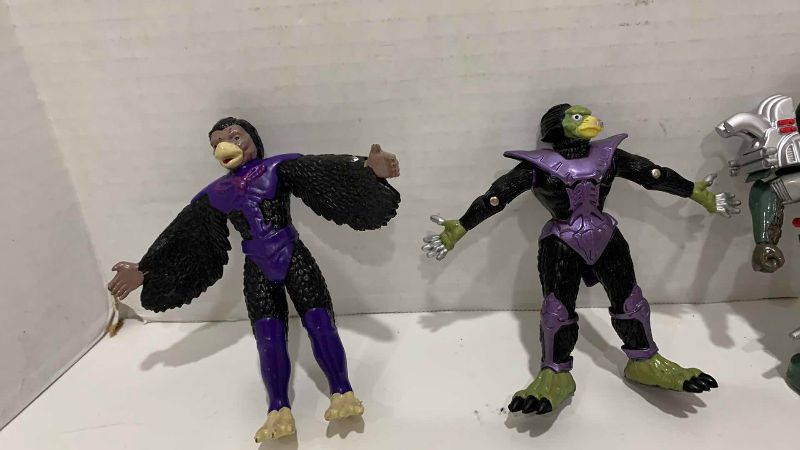 Photo 1 of 4-VINTAGE MIGHTY MORPHIN POWER RANGERS VILLAINS: TENGU WARRIORS, ZEO CHEST BEATING COGS, AND EVIL MECHANIZER