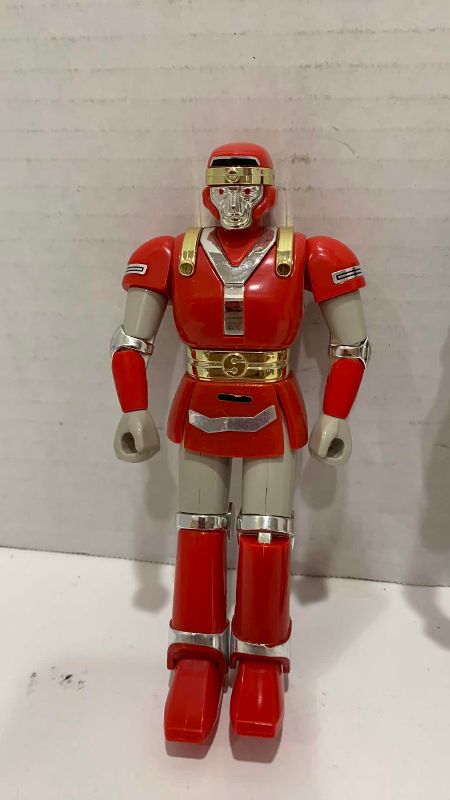 Photo 1 of 3-VINTAGE MIGHTY MORPHIN POWER RANGERS: APE NINJAZORD,RED BATTLE BORG, AND NINJA SENTAI KAKURANGER FIGURES