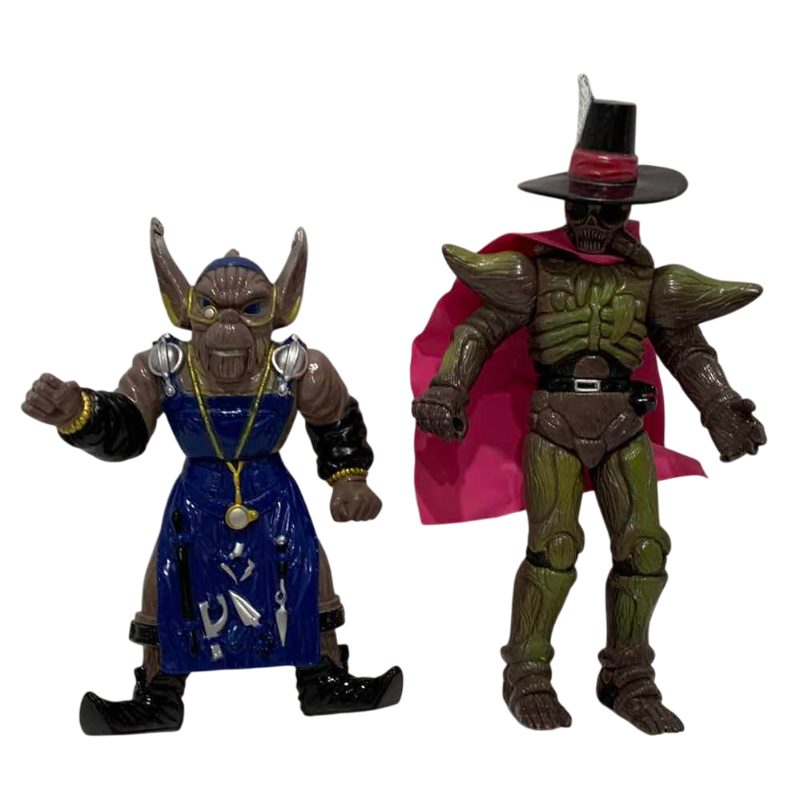 Photo 1 of VINTAGE MIGHTY MORPHIN POWER RANGERS FINSTER AND EVIL SPACE ALIEN SKELETON FIGURES